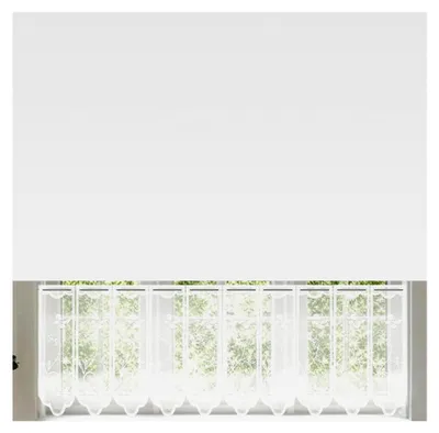 Produktbild von 2er Scheibengardine Weiß Bistrogardine Halbtransparent Küchengardinen 134 × 48 cm Kurzgardine für kleine Fenster