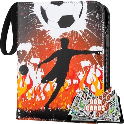 Imagen del producto de Solidchoice - Álbum de colección para tarjetas de fútbol con 9 compartimentos para 900 tarjetas