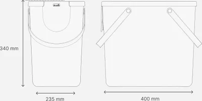 Obrázok produktu pre ROTHO Úložný kôš Albula 25l 40x23,5x34cm priehľadné veko antracit