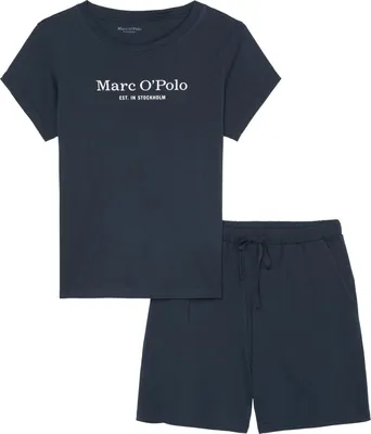 Produktbild von Marc O´Polo Damen Pyjama Mix & Match Baumwolle - Blau - Größe L