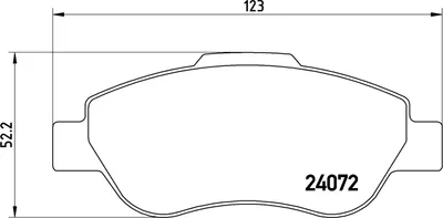 Produktbild von Brembo Bremsbelagsatz, Scheibenbremse Vorderachse P 23 097