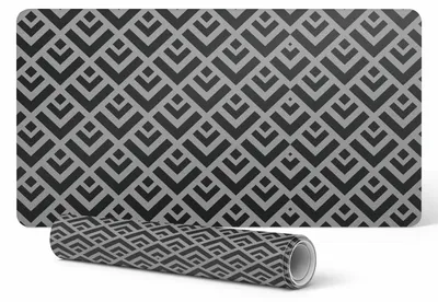 Produktbild von Rutschfeste Schreibtischunterlage mit geometrischem Retro-Muster, 120 x 60 cm