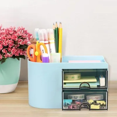 Produktbild von Famanu Schreibtisch Organizer Multifunktional - Stifthalter mit Schublade