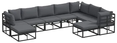Productafbeelding van Tuinbank - Buitenbank - Loungeset - Tuinmeubel - Balkonbank - Modulariteit - Weerbestendig met Kussens