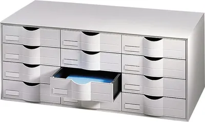 Immagine prodotto di PAPERFLOW 9H4442.02 PAPERFLOW Schubladenelement, 12 Schubladen, grau