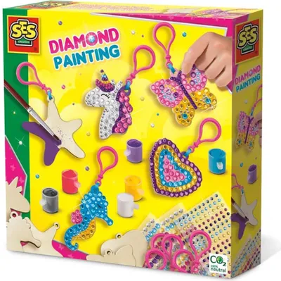Image de SES Diamond Painting - Porte-clés en bois