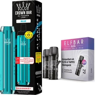 Obrázok produktu pre Al Fakher Pod Akkuträger + 2 x 1,1O Elfa Leerpods - Blau