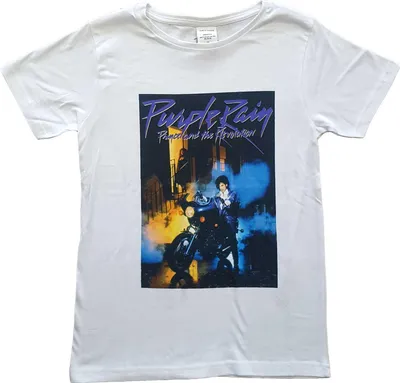 Produktbild von Prince - "Purple Rain" T-Shirt für Kinder RO143 (128) (Weiß)