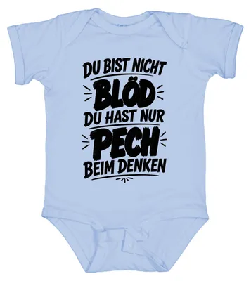 Obrázek produktu pro "Není to tak, že byste byli hloupí, jen vám to občas nedochází." Sarkastické tričko s nápisem, dětské, světle modré, velikost 12/18 měsíců