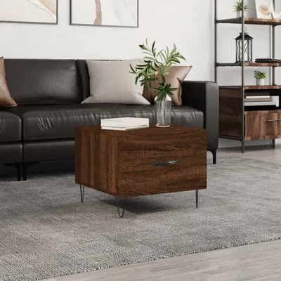 Produktbild von The Living Store Couchtisch Braun Eichen-Optik 50x50x40 cm Holzwerkstoff