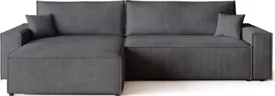 Produktbild von BroMARKT Ecksofa ADI XL Schlaffunktion Bettkasten L-Form 125x230 cm Grau