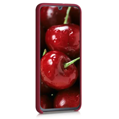 Produktbild von kwmobile Hülle kompatibel mit Samsung Galaxy A40 Hülle - Silikon Handy Case - Handyhülle weiche Oberfläche - kabelloses Laden - Rhabarber Rot