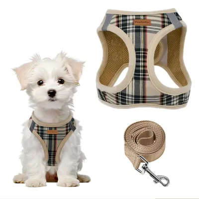 Produktbild von Step-in Hundegeschirr Klein Hunde Anti-Zug Welpengeschirr Beige XXXS