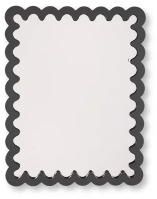 Immagine prodotto di Specchio - Motivo a onde - Nero - MDF - 33x43x1,5 cm