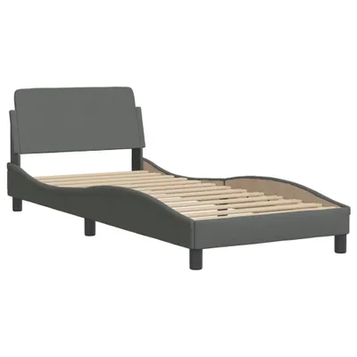 Obrázek produktu pro Rám postele Dover tmavě šedý 90 x 200 cm textil