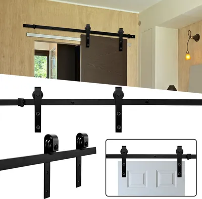 Immagine prodotto di SWANEW sistema di porte scorrevoli set di montaggio per porte scorrevoli porta scorrevole in legno strisce porta scorrevole-363cm