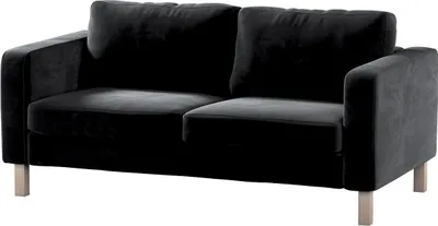 Produktbild von Dekoria Bezug für Karlstad 2-Sitzer Sofa nicht ausklappbar, schwarz, Sofahusse, Karlstad 2-Sitzer