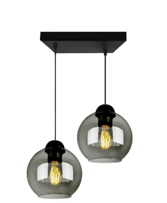 Produktbild von Deckenlampe Pendellampe Kugel Schwarz Grau Weiß (N100-AZ2)