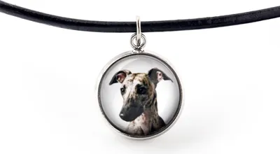 Produktbild von Whippet, Kleiner Englischer Windhund - Halskette mit Anhänger mit Ihrem Foto, handgefertigt, handgefertigter Schmuck der Marke Art-Dog