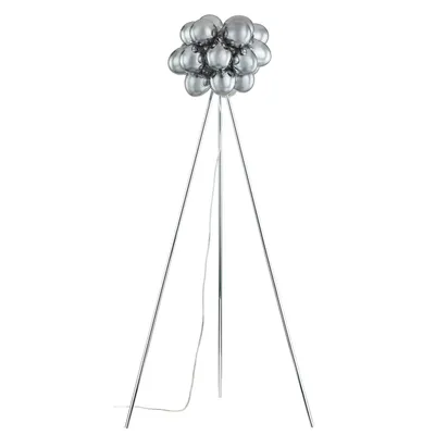 Produktbild von Lucande Stehleuchte Diborah, rauchgrau, Glas, 150 cm, G9
