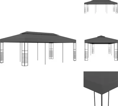 Obrázok produktu pre vidaXL Záhradný pavilón 3x6 m antracit - Pavilóny a párty stany