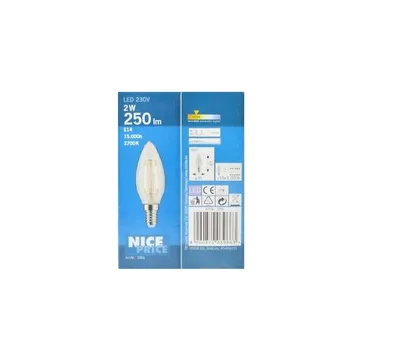 Produktbild von NicePrice LED Kerze 3966 E14 230V Glas klar 2W 250Lumen 2700K Warmweiß Retro18595