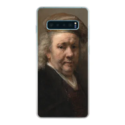 Produktbild von MuchoWow® Handyhülle Schutzhülle Hülle für Samsung Galaxy S10 Plus Selbstbildnis - Gemälde von Rembrandt van Rijn Silikon Softcase Handy Hülle - Schutzhülle