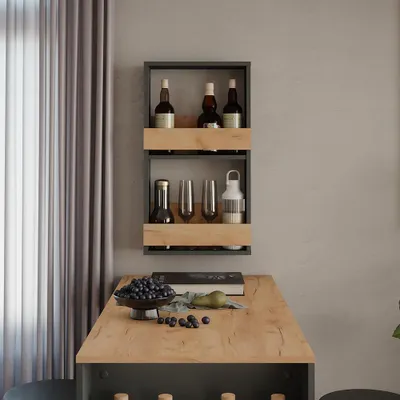 Produktbild von Vicco Weinglasregal Repose, 40 x 72 cm, Goldkraft Eiche/Anthrazit