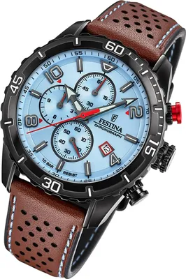 Produktbild von Festina Herren Uhr Chronograph F20519/1 Leder Armband-Uhr braun UF20519/1