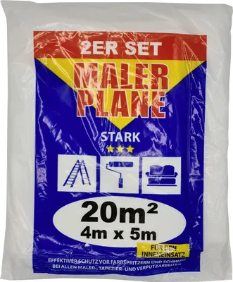 Produktbild von JUFOL Abdeckplane 2-er Set 2 mal 4 x 5 m, transparent