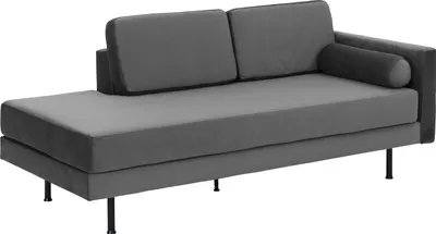 Produktbild von Max Winzer Recamiere Armlehne rechts Ivo - Samtvelours anthrazit - Maße: 190 x 87 x 81 cm