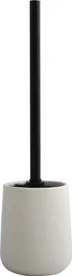 Immagine prodotto di MSV® "Maonie", set di scopini per WC, Ø10 x 38 cm, in Vetroceramica bianca opaca di alta qualità