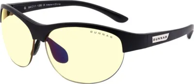 Produktbild von Gunnar Optiks 6-Siege Ash Edition, Uni, Oval, Gaming, Schwarz, Kunststoff, Bernstein, Blau