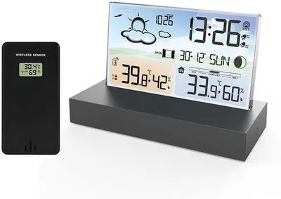 Image de Station météo numérique d'intérieur et d'extérieur avec prévisions météorologiques