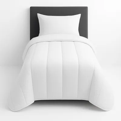 Image de Couette ultra chaude Microfibre blanche - 1 personne 140 x 200 - 13068