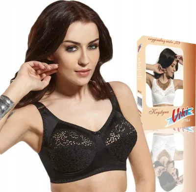 Obrázek produktu pro SOLO VIKI KRYSTYNA BRA 579 - Dámská podprsenka se širokými ramínky a měkkou krajkou - BLACK - 85E