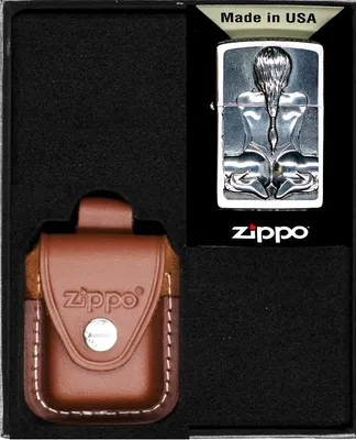 Produktbild von Zippo Feuerzeug mit kniendem Mädchenemblem, Geschenkset Nr. 2