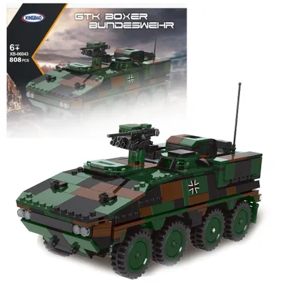 Image de Boxer Bundeswehr GT - Transporteur militaire 808 pièces, compatible avec les dés Technic, modèle militaire détaillé