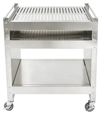 Immagine prodotto di Barbecue a carbone - Carrello barbecue indipendente - Argento - Ideale per il giardino - Per cucinare all'aperto