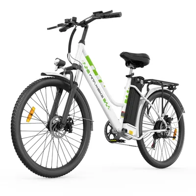 Produktbild von C26 Stadt‑E‑Bike für den Stadtverkehr, 250 W, 36 V 15 Ah, 26‑Zoll‑Reifen, mechanische Scheibenbremsen, maximale Belastung 120 kg, Farbe Weiß