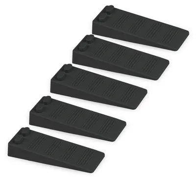 Produktbild von Türstopper Türkeil Bodenstopper - Verstellbar - Rutschfest - Schwarz - 5 Stück