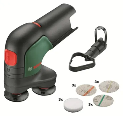 Produktbild von Bosch EasyCurvSander 12, Tellerschleifer, Velcro, Schwarz, Blau, 1800 RPM, 73 dB, 62 dB
