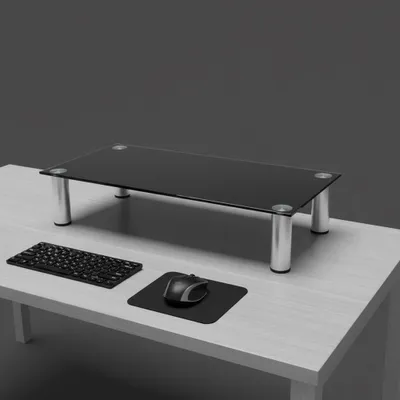 Produktbild von Monitorerhöhung Schreibtischaufsatz Monitorständer Bildschirm schwarz 80x17x35cm