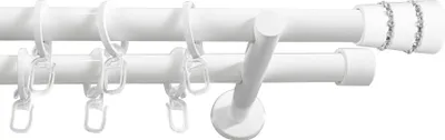 Produktbild von SN Deco - Stilgarnitur Rennes, 19 mm, 2-Lauf, weiß, 480 cm (6x160 cm inkl. Verbinder)