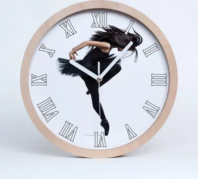 Produktbild von Holzuhr 25fi cm wanduhr - weiße Spitzen - Ballerina