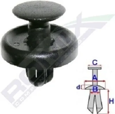 Immagine prodotto di ROMIX clip trim / modanatura di protezione B25837 per TOYOTA AVENSIS estate (T25) 6 5mm