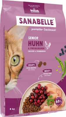 Produktbild von BOSCH Sanabelle Life Senior chicken & cranberries - trockenfutter für Katzen - 8kg