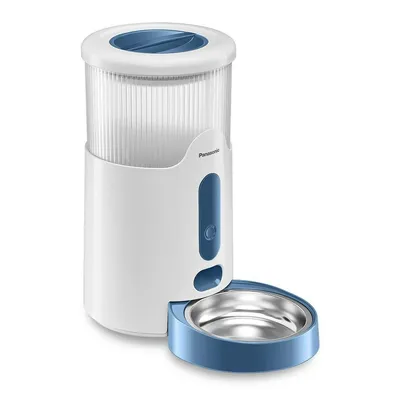 Produktbild von SVGcommerce – Automatischer Futterautomat für Haustiere, Weiß, Edelstahl, WLAN, App-Steuerung & Wasserbrunnen – Präzise und hygienische Fütterung