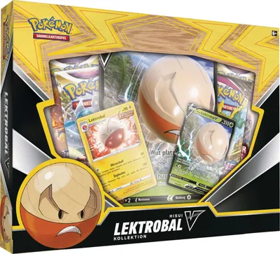 A product box for a Pokemon trading card game collection, featuring the Pokemon "Electrode".