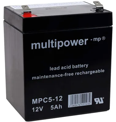 Produktbild von Powery Bleiakku (multipower) MPC5-12 zyklenfest